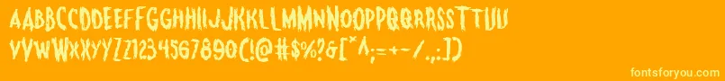 Monsteramaexpand Font – Yellow Fonts on Orange Background