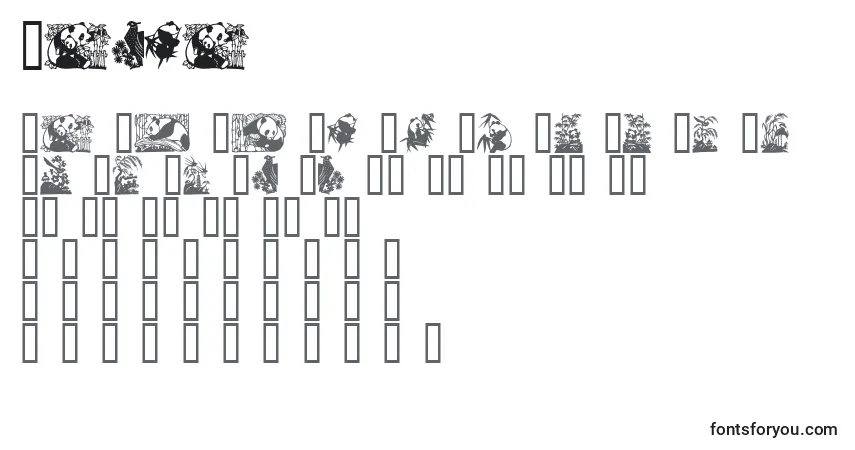 Czcionka Panda – alfabet, cyfry, specjalne znaki