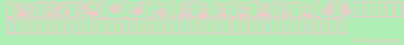 Panda Font – Pink Fonts on Green Background