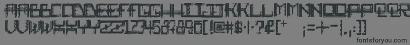 フォントRabidScience – 黒い文字の灰色の背景