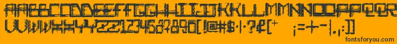RabidScience Font – Black Fonts on Orange Background