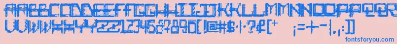 RabidScience Font – Blue Fonts on Pink Background