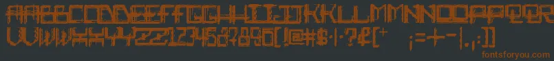 RabidScience Font – Brown Fonts on Black Background