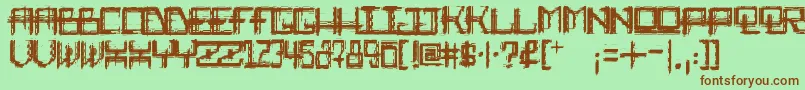 RabidScience Font – Brown Fonts on Green Background