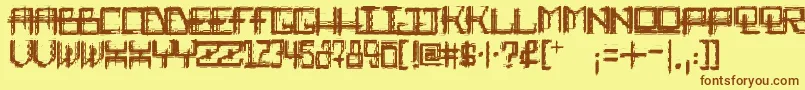 RabidScience Font – Brown Fonts on Yellow Background