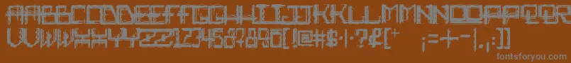 Шрифт RabidScience – серые шрифты на коричневом фоне