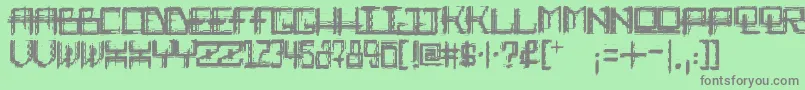 RabidScience Font – Gray Fonts on Green Background