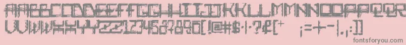 RabidScience Font – Gray Fonts on Pink Background