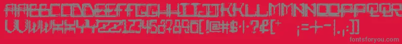 RabidScience Font – Gray Fonts on Red Background