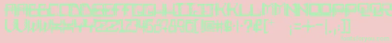 RabidScience Font – Green Fonts on Pink Background