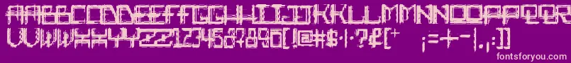 RabidScience Font – Pink Fonts on Purple Background