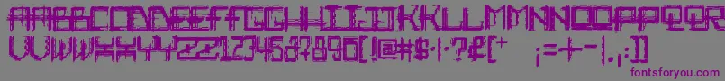RabidScience-fontti – violetit fontit harmaalla taustalla