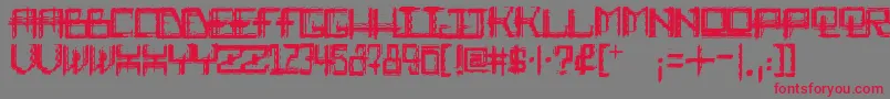 RabidScience Font – Red Fonts on Gray Background