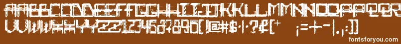 RabidScience Font – White Fonts on Brown Background