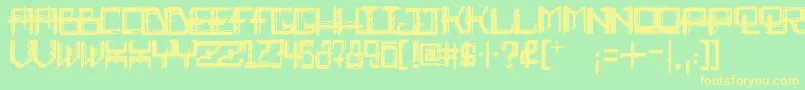 RabidScience Font – Yellow Fonts on Green Background