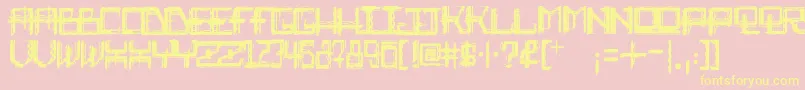 RabidScience Font – Yellow Fonts on Pink Background