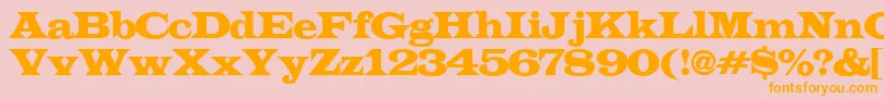 LatinoexpRegular Font – Orange Fonts on Pink Background