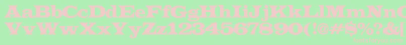 LatinoexpRegular Font – Pink Fonts on Green Background