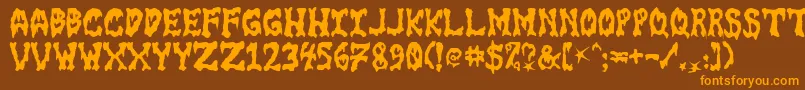 Шрифт Gorefont – оранжевые шрифты на коричневом фоне