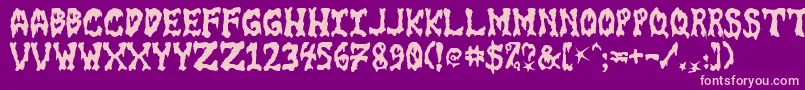 Gorefont Font – Pink Fonts on Purple Background