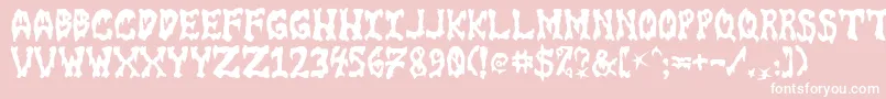 Gorefont Font – White Fonts on Pink Background