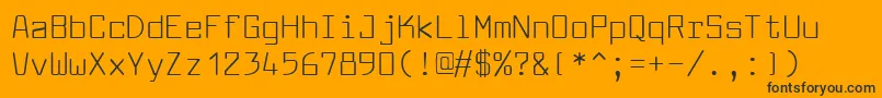 Larabiefont Font – Black Fonts on Orange Background