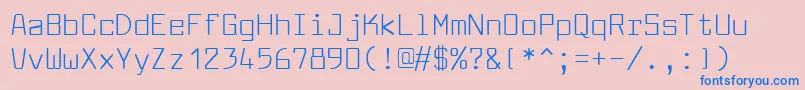 Larabiefont Font – Blue Fonts on Pink Background