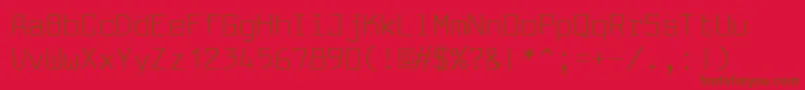 Larabiefont-fontti – ruskeat fontit punaisella taustalla