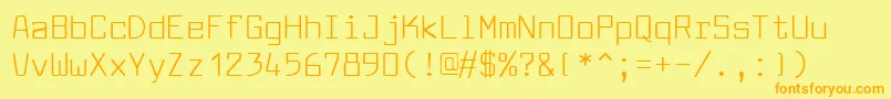 Larabiefont Font – Orange Fonts on Yellow Background