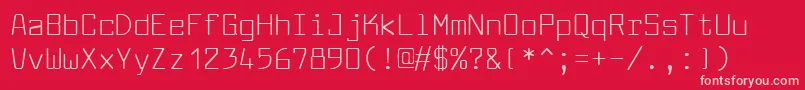 Larabiefont-fontti – vaaleanpunaiset fontit punaisella taustalla