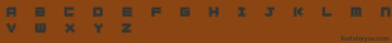 Ginzacde Font – Black Fonts on Brown Background