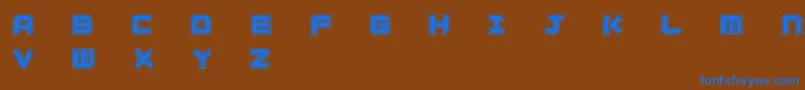 Ginzacde Font – Blue Fonts on Brown Background
