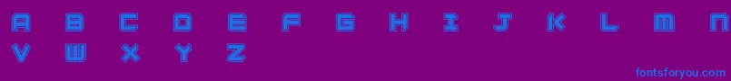 Ginzacde Font – Blue Fonts on Purple Background