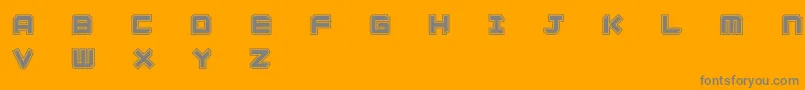 Ginzacde Font – Gray Fonts on Orange Background