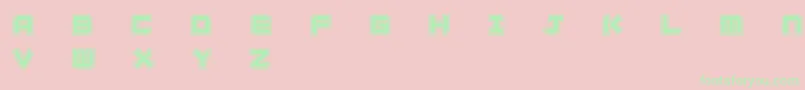 Ginzacde Font – Green Fonts on Pink Background