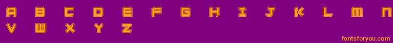 Ginzacde Font – Orange Fonts on Purple Background