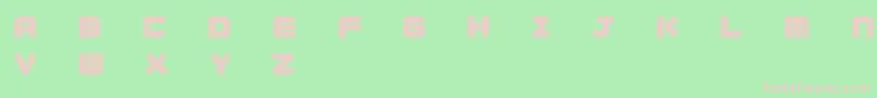 Ginzacde Font – Pink Fonts on Green Background