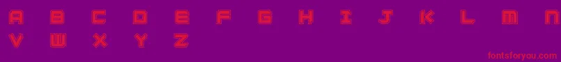 Ginzacde Font – Red Fonts on Purple Background