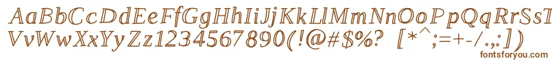 Lestrade-fontti – ruskeat fontit valkoisella taustalla