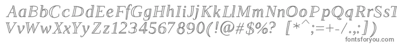 フォントLestrade – 白い背景に灰色の文字