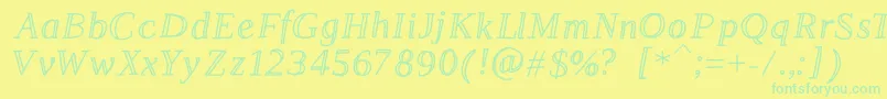 Lestrade Font – Green Fonts on Yellow Background