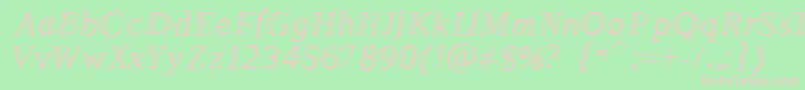 Lestrade Font – Pink Fonts on Green Background