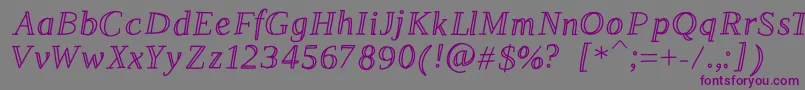 Шрифт Lestrade – фиолетовые шрифты на сером фоне