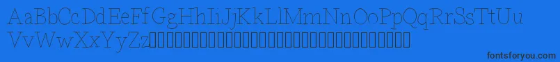 Bdparisdemo Font – Black Fonts on Blue Background