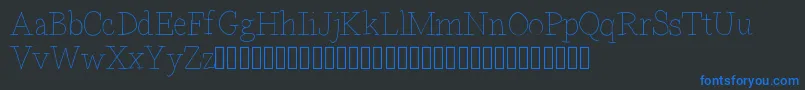 Шрифт Bdparisdemo – синие шрифты на чёрном фоне