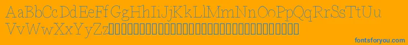 フォントBdparisdemo – オレンジの背景に青い文字