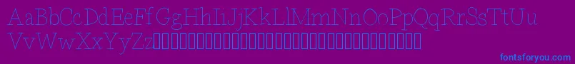 Шрифт Bdparisdemo – синие шрифты на фиолетовом фоне