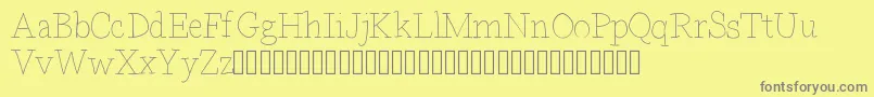 フォントBdparisdemo – 黄色の背景に灰色の文字