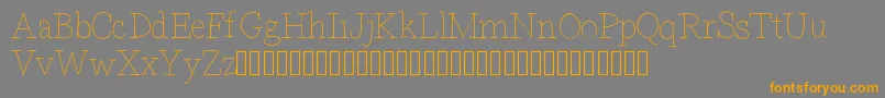 フォントBdparisdemo – オレンジの文字は灰色の背景にあります。