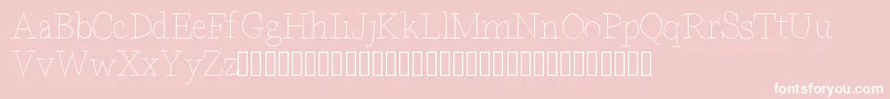 Bdparisdemo-fontti – valkoiset fontit vaaleanpunaisella taustalla